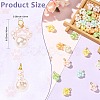 40Pcs 8 Style ABS Plastic Imitation Pearl Pendants PALLOY-CJ00177-2