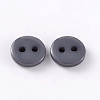2-Hole Flat Round Resin Sewing Buttons for Costume Design BUTT-E119-24L-01-2