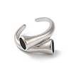 Shell Open Cuff Ring for Women RJEW-C091-03P-02-2