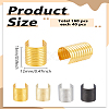 160Pcs 4 Colors Iron Folding Crimp Ends IFIN-LP0002-89-2