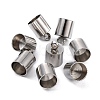 Tarnish Resistant Smooth Surface 201 Stainless Steel Cord Ends STAS-R063-96-2
