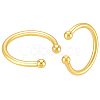 2Pcs 925 Sterling Silver Cuff Earrings EJEW-PH0001-39-1