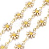 Handmade Brass Enamel Link Chains CHC-I035-13G-02-1