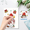 8 Sheets 8 Styles Christmas PVC Waterproof Wall Stickers DIY-WH0345-043-3