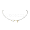Brass Micro Pave Grade AAA Cubic Zirconia Letter Pendant Necklaces NJEW-JN04771-14-1