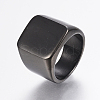 304 Stainless Steel Signet Band Rings for Men RJEW-G091-16-21mm-B-1