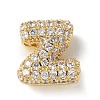 Brass Micro Pave Cubic Zirconia Beads KK-P290-61G-Z-1