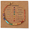 7 Chakras Synthetic Turquoise & Natural Lapis Lazuli & Carnelian Round Beads Double Layers Bracelets CC9331-2-1