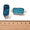 Natural Dyed Quartz Crystal Links Connector Charms G-K189-02S-01-3