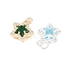 Brass Micro Pave Cubic Zirconia Pendants KK-K421-01-2