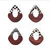 Printed Epoxy Resin & Wood Pendants RESI-CJ0001-11-3