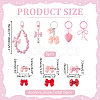 11Pcs Acrylic & Alloy & Plastic Pearl Keychains SJEW-WR00005-2