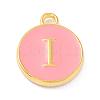Golden Plated Alloy Enamel Charms ENAM-Q437-14I-1