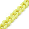Handmade Opaque Acrylic Curb Chains AJEW-JB00662-08-3