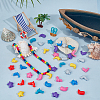 120Pcs Opaque Acrylic European Beads MACR-PA0001-48-4