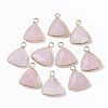 Natural Rose Quartz Pendants G-S359-029E-1