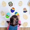 5 Sets 5 Styles DIY Easter Egg Shape Wood Pendant Decorations DIY-CJ0002-18-6
