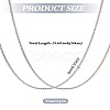 2Pcs Stainless Steel Punk Box Chain Necklaces for Men NJEW-LP0001-15P-2