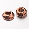 Electroplate Non-magnetic Synthetic Hematite European Beads G-F300-53-08-1