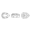 Preciosa® MAXIMA Crystal Sew-On Cups LS-Y-PRC-SD14-00030-200-S-5