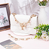 Heart Alloy Enamel & Resin Pearl Charm Zinc Alloy Cable Chain Purse Chains FIND-AB00070-4