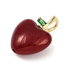 Brass Enamel Pendants KK-R224-12B-G-2