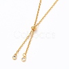 Adjustable 304 Stainless Steel Cable Chain Slider Bracelet/Bolo Bracelets Making AJEW-JB00780-02-3