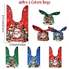 60Pcs 3 Colors Christmas Theme Rabbit Shaped Candy Plastic Bags ABAG-FS0001-05-4