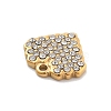 304 Stainless Steel Rhinestone Charms STAS-M092-06G-03-2