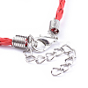 Trendy Braided Imitation Leather Bracelet Making BJEW-S076-001-4