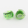 Handmade Gold Sand Lampwork Wide Band Rings RJEW-Q150-M10-B-2