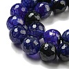 Faceted Natural Dragon Veins Agate Beads Strands G-F447-12mm-P02-4