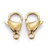 Ion Plating(IP) 304 Stainless Steel Lobster Claw Clasps STAS-H353-F-02G-2