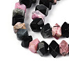 Natural Rhodonite & Eagle Eye & Obsidian Beads Strands G-N358-01A-03-4