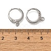 Anti-Tarnish 304 Stainless Steel Hoop Earring Findings STAS-C112-01P-3