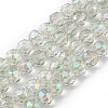 Transparent Electroplate Glass Beads Strands EGLA-F154-FR02-1