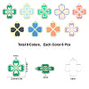 54Pcs 9 Colors Acrylic Pendants OACR-SC0001-07-2
