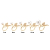 Butterfly Brass Micro Pave Cubic Zirconia Cuff Ring Setting LS-KK-A244-01H-G-4