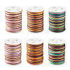 6Rolls 6 Styles Segment Dyed Polyester Thread NWIR-TA0001-47B-2