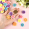 50Pcs 5 Colors Opaque Resin Cabochons FIND-SC0020-81-4