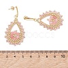 Teardeop Glass Beaded & Dyed Natural Malaysia Jade Dangle Stud Earrings EJEW-MZ00707-01-3