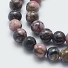 Natural Rhodonite Beads Strands G-K287-16-8mm-3