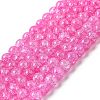 Synthetic Crackle Quartz Beads Strands GLAA-S134-8mm-03-1