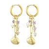 Star 304 Stainless Steel Hoop Earrings EJEW-JE07005-02-3