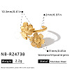 304 Stainless Steel Cuff Open Rings for Women WG51A71-01-1