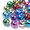 Color Plated Acrylic Beads PACR-R241-02E-1