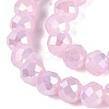 Baking Electroplate Glass Beads Strands DGLA-A039-J4mm-B26-3