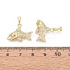 Brass Micro Pave Cubic Zirconia Pendants KK-Q073-12G-3