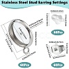 202 Stainless Steel Stud Earring Settings STAS-SP0001-91C-2