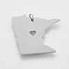 Tarnish Resistant 201 Stainless Steel Pendants X-STAS-T038-65-1